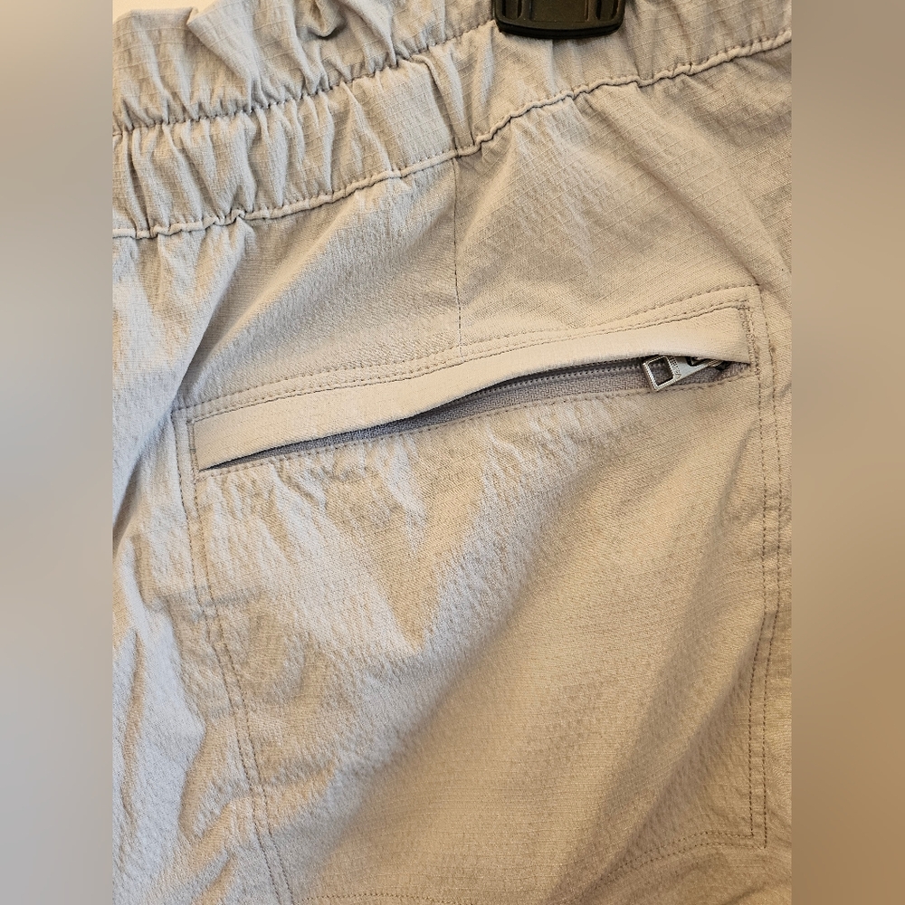 Athleta Light Tan Drawstring Cascade Shorts 12 - Picture 4 of 5